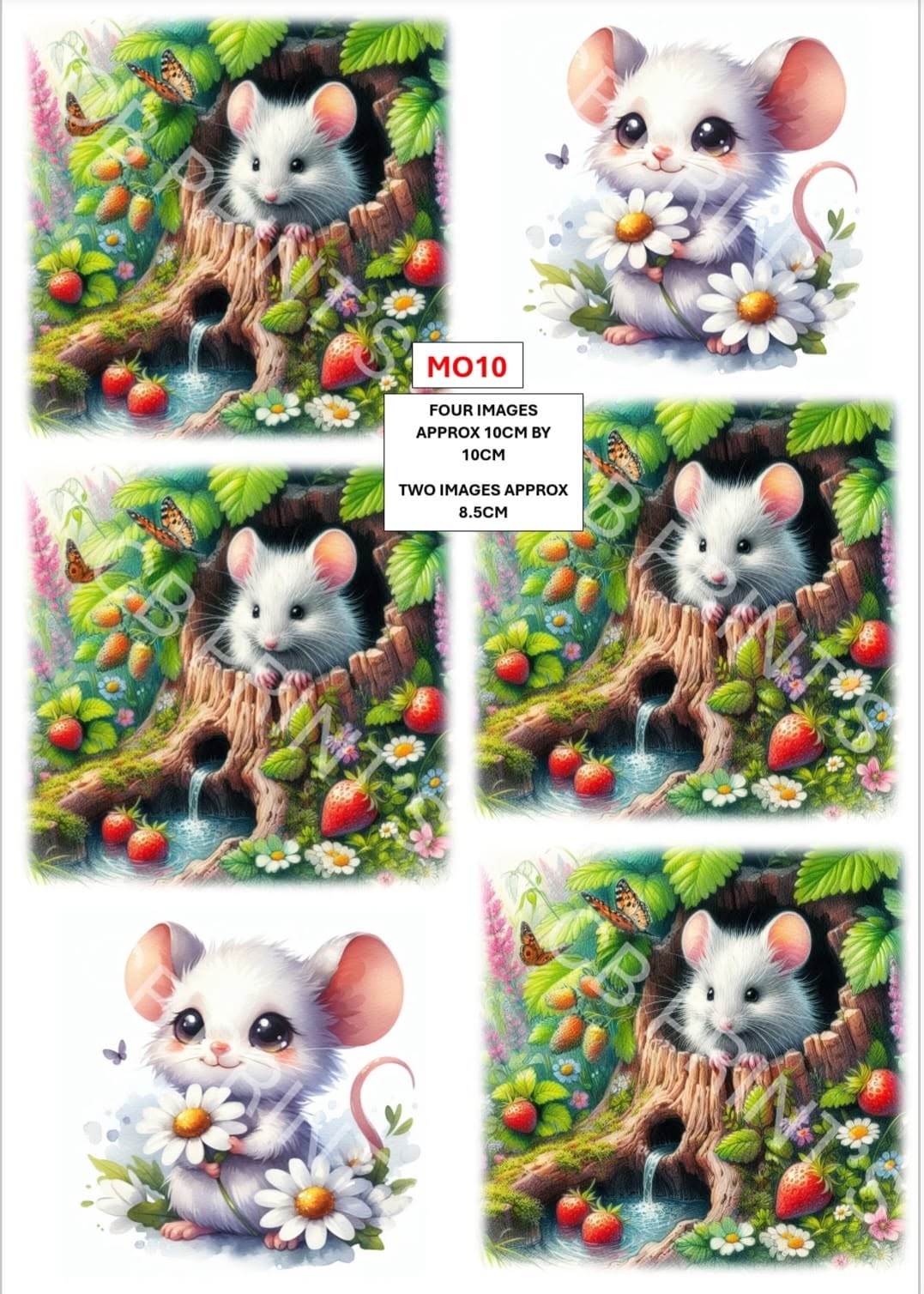 Mouse Decoupage Paper MO10 – Mulberry Paper Print