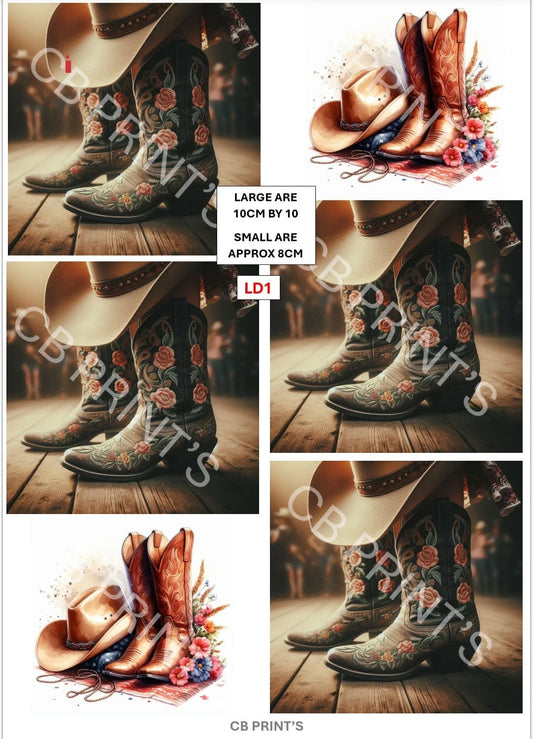 Line dancing Decoupage Paper LD1 – Mulberry Paper Print
