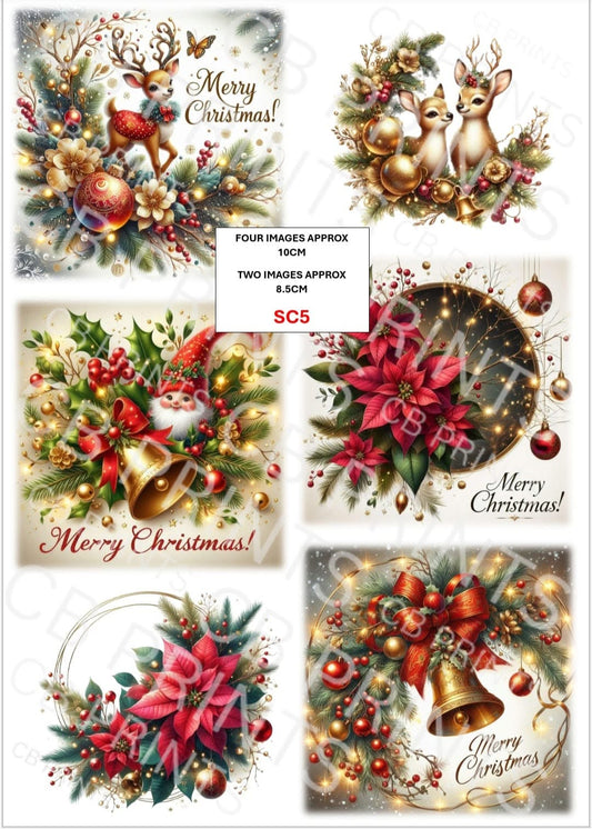 Christmas Decoupage Paper Print SC5 – Mulberry Paper
