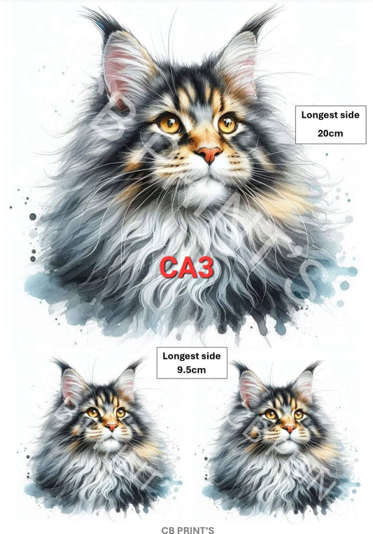 Cat Decoupage Paper CA3 – Mulberry Paper Print