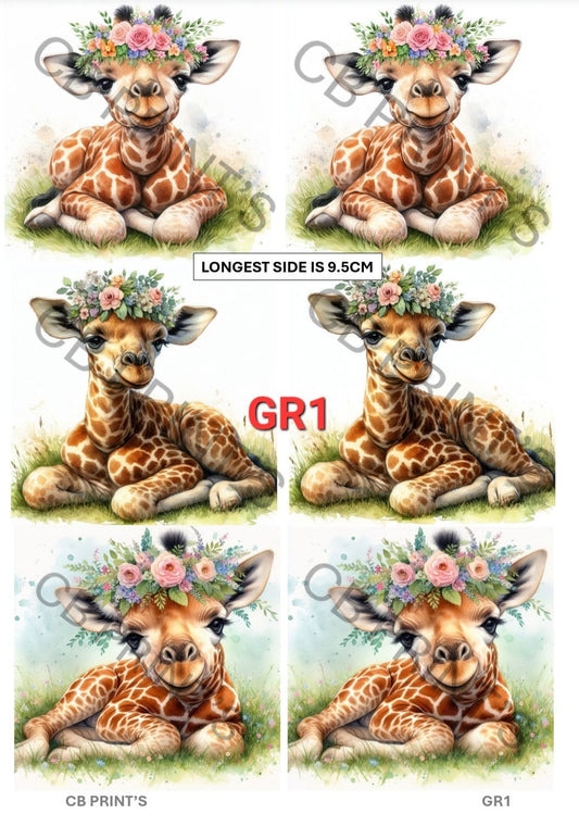 Giraffe Decoupage Print GR1 | Mulberry Paper