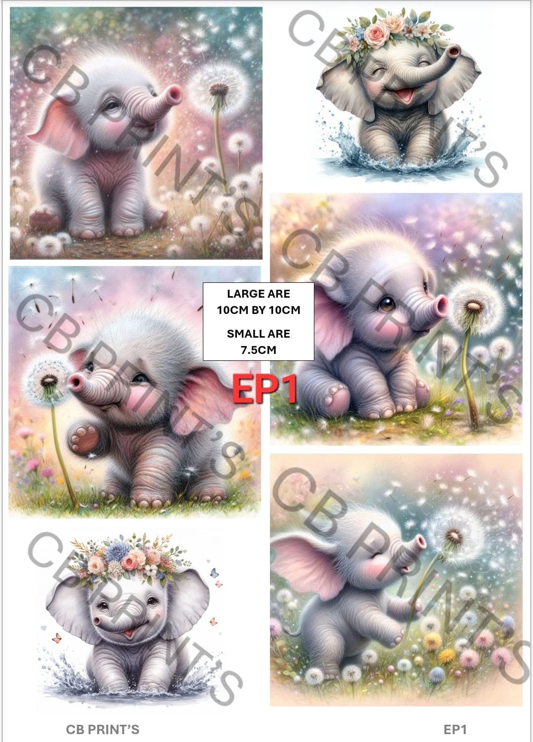 Elephant Decoupage Paper EP1 – Mulberry Paper Print