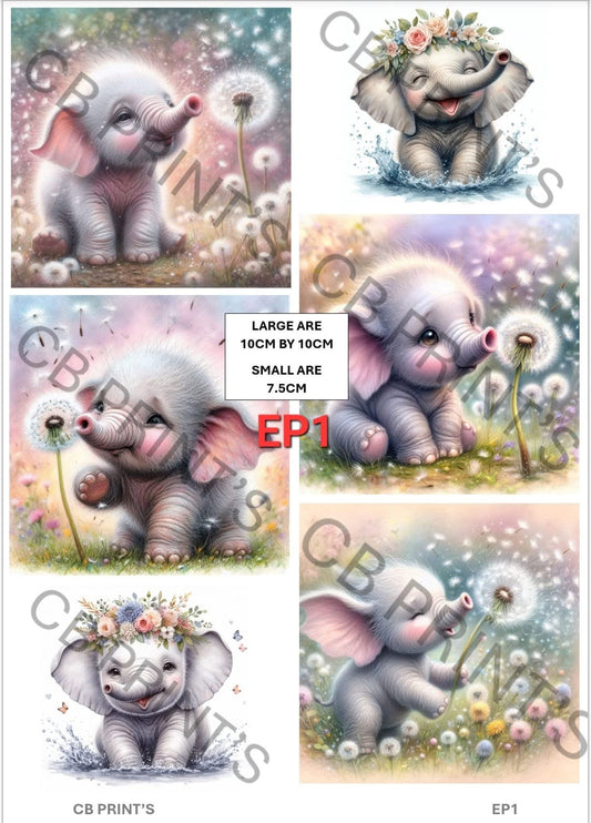 Elephant Decoupage Paper EP1 – Mulberry Paper Print