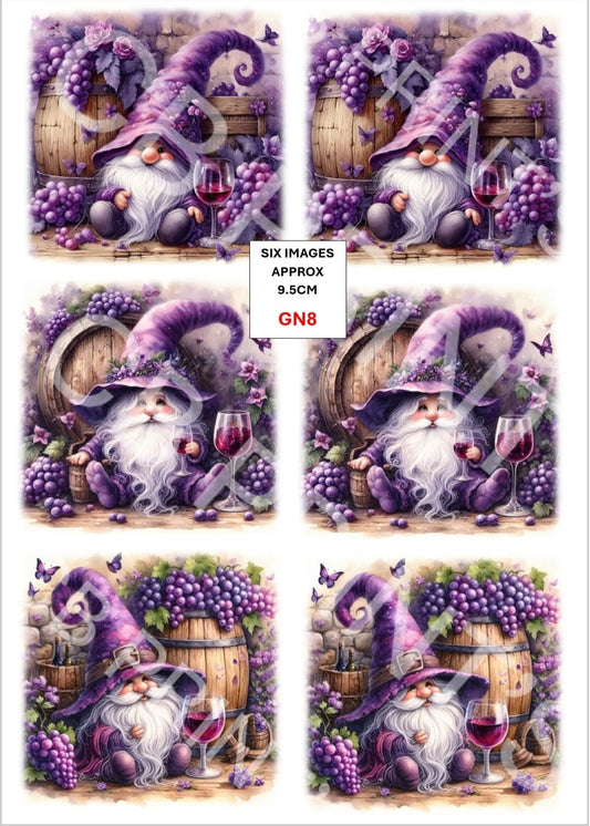Gnome/Gonk Decoupage Paper Print GN8 – Mulberry Paper