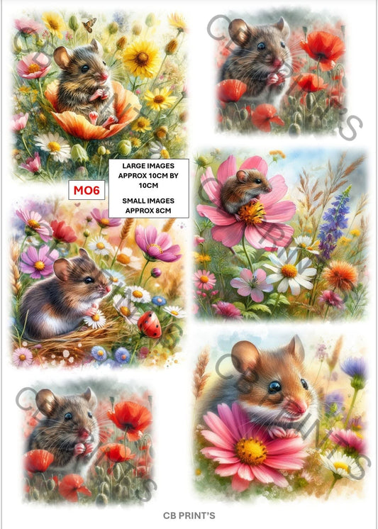 Mouse Decoupage Paper MO6 – Mulberry Paper Print