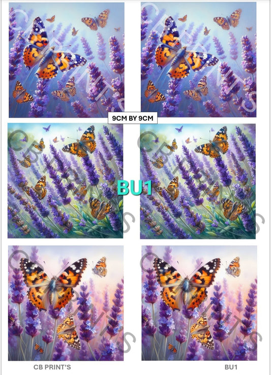 Butterfly Decoupage Paper Print BU1 – Mulberry Paper