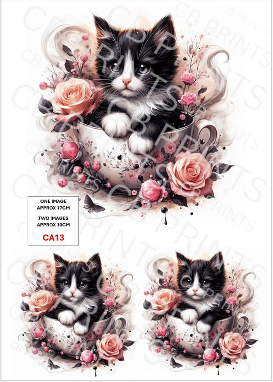 Cat Decoupage Paper CA13 – Mulberry Paper Print