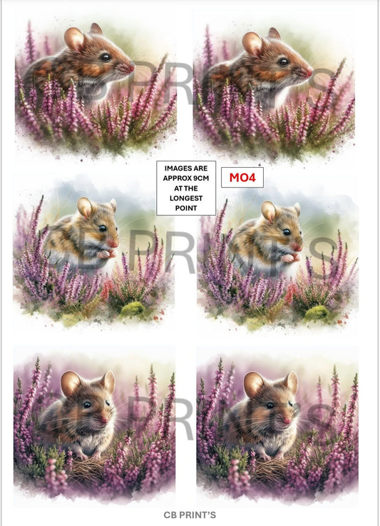 Mouse Decoupage Paper MO4 – Mulberry Paper Print
