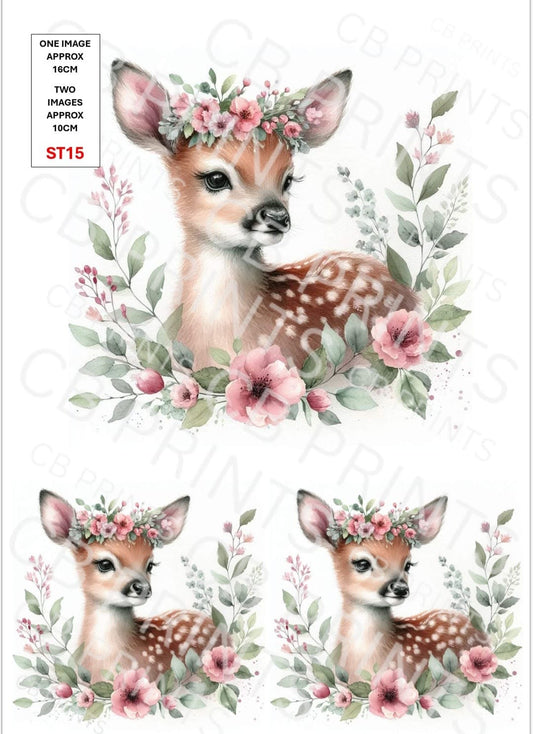 Stag Decoupage Print ST15 | Mulberry Paper