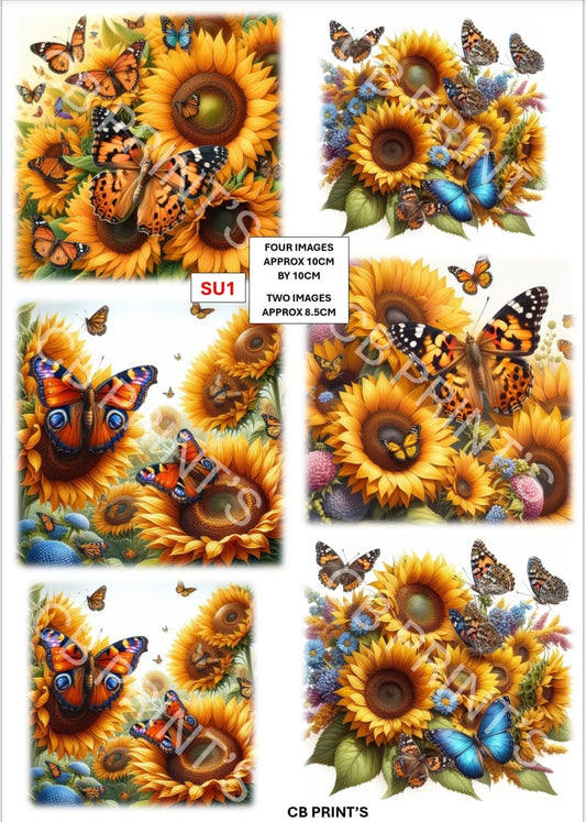 Butterfly Decoupage Paper Print BU1 – Mulberry Paper