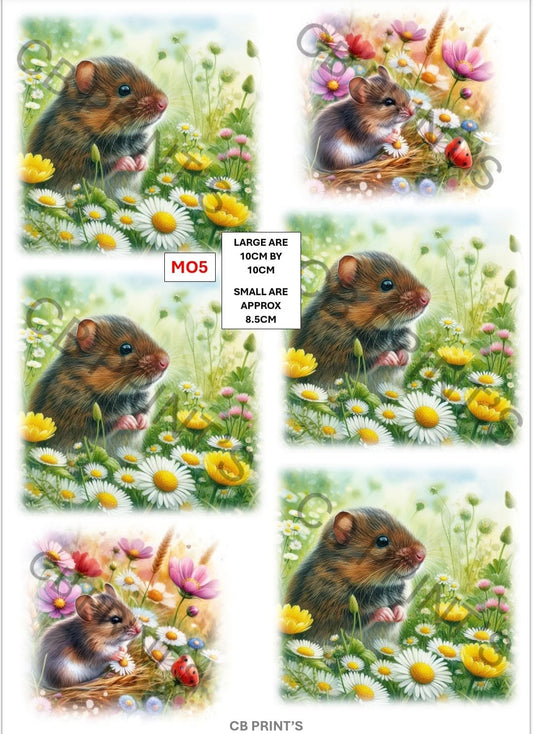 Mouse Decoupage Paper MO5 – Mulberry Paper Print