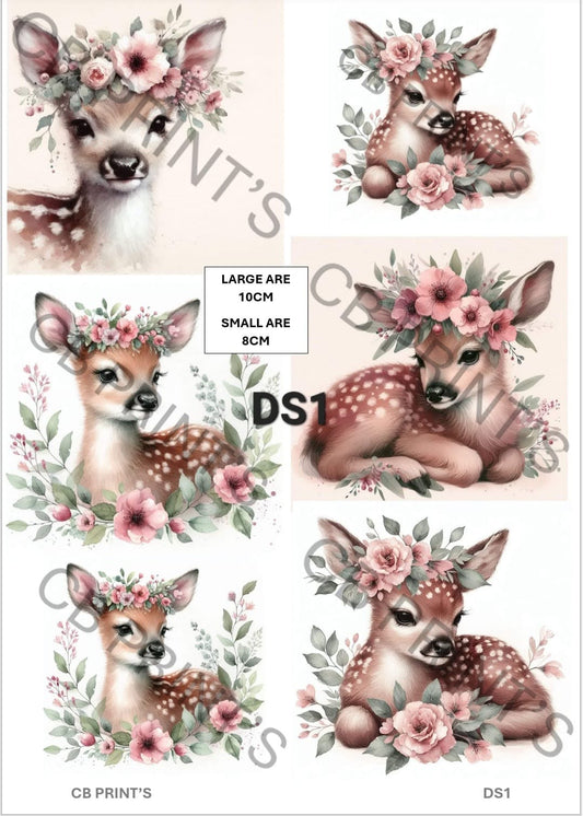 Deer Decoupage Print DS1 | Mulberry Paper