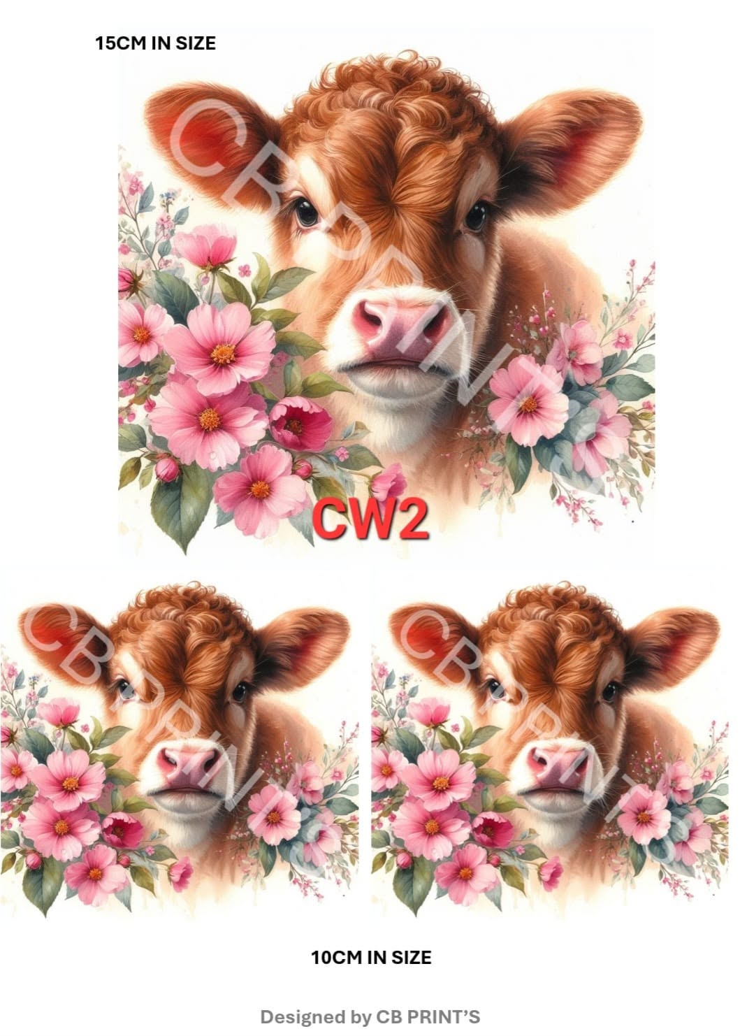 Cow Decoupage Paper Print CW2 | Mulberry Paper