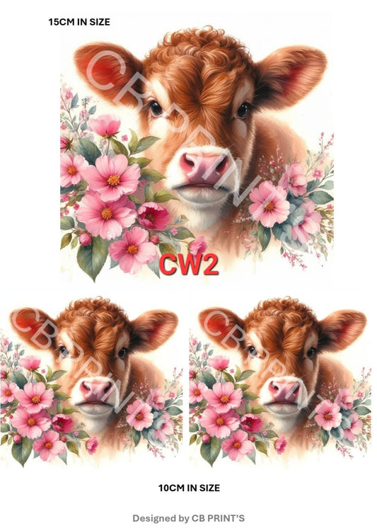 Cow Decoupage Paper Print CW2 | Mulberry Paper