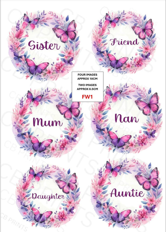 Butterfly Decoupage Paper Print FW1 – Mulberry Paper