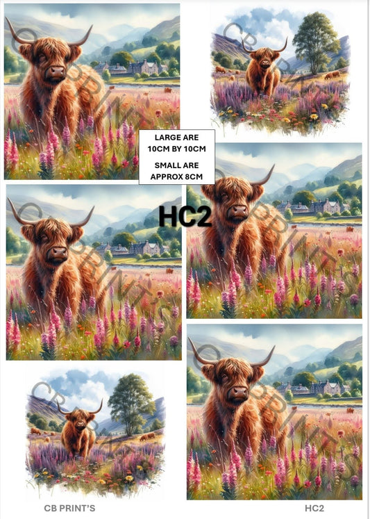 Highland Cow Decoupage Print HC2 | Mulberry Paper