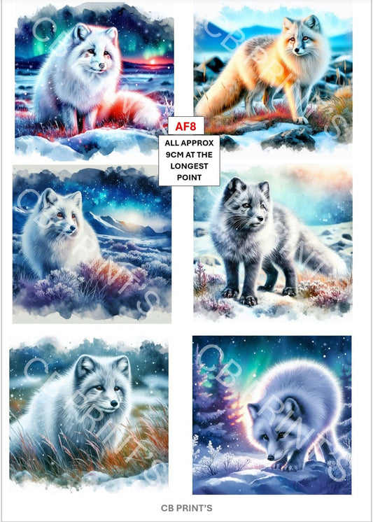 Arctic Fox Decoupage Paper AF8 – Mulberry Paper Print