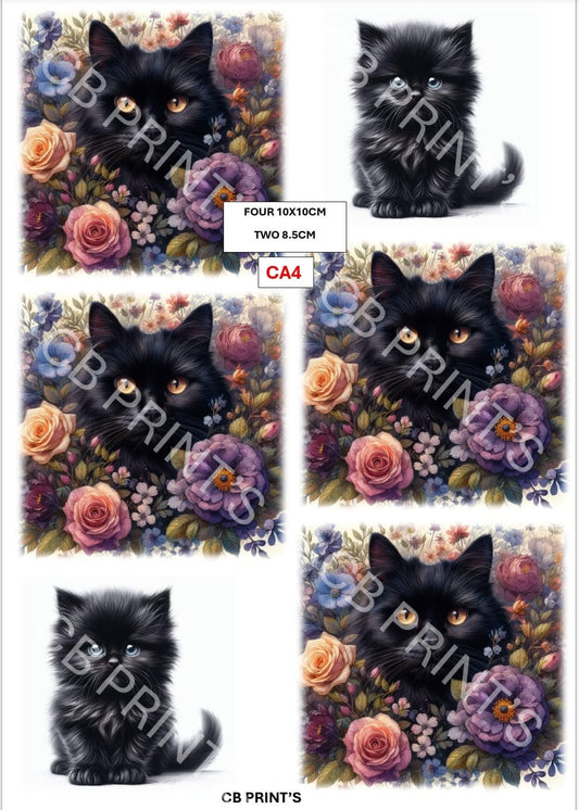 Cat Decoupage Paper CA4 – Mulberry Paper Print
