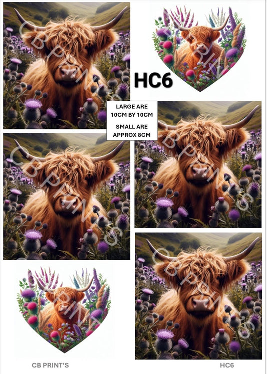Highland Cow Decoupage Print HC6 | Mulberry Paper