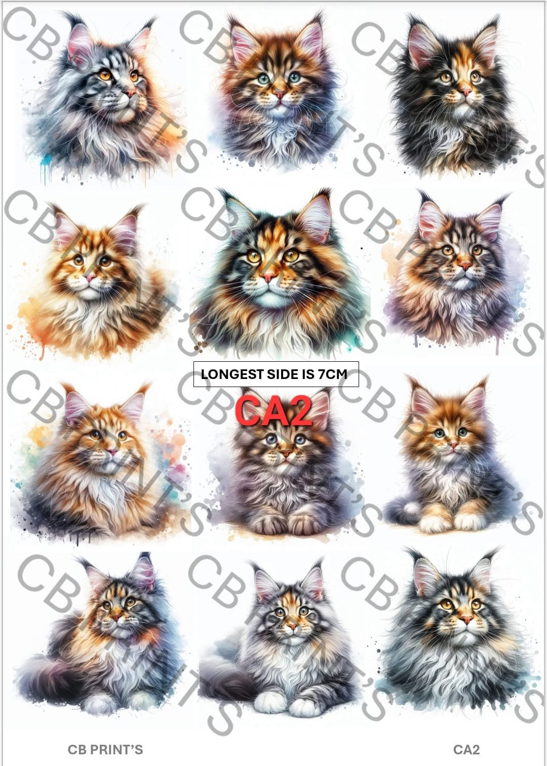 Cat Decoupage Paper CA2 – Mulberry Paper Print
