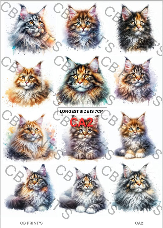 Cat Decoupage Paper CA2 – Mulberry Paper Print