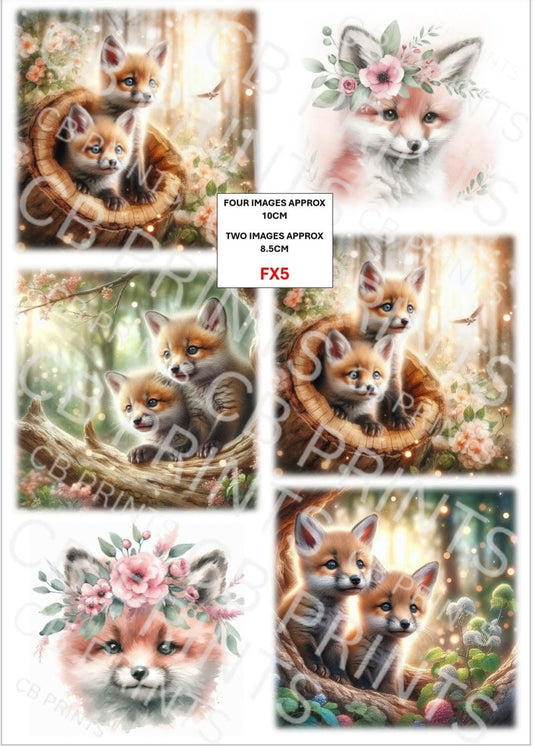 Fox Decoupage Print FX5 | Mulberry Paper