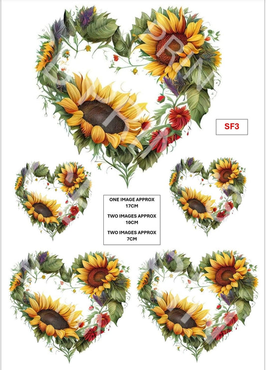 Floral sunflower Decoupage Print SF3 | Mulberry Paper