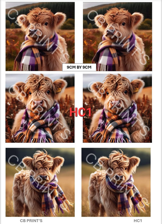 Highland Cow Decoupage Print HC1 | Mulberry Paper
