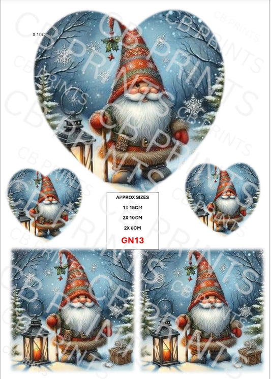 Christmas gonk/gnome Decoupage Paper Print GN13 – Mulberry Paper