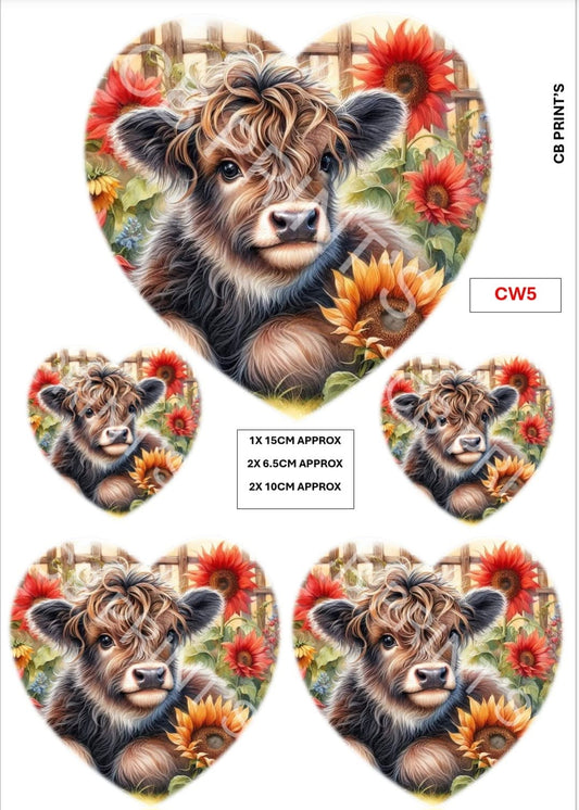 Highland Cow Decoupage Print CW5 | Mulberry Paper