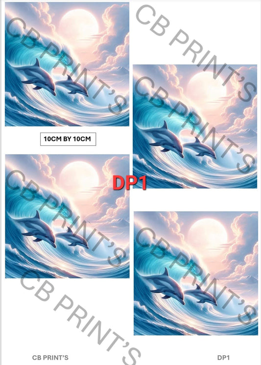Dolphin Decoupage Paper Print DP1 – Beach Mulberry Paper