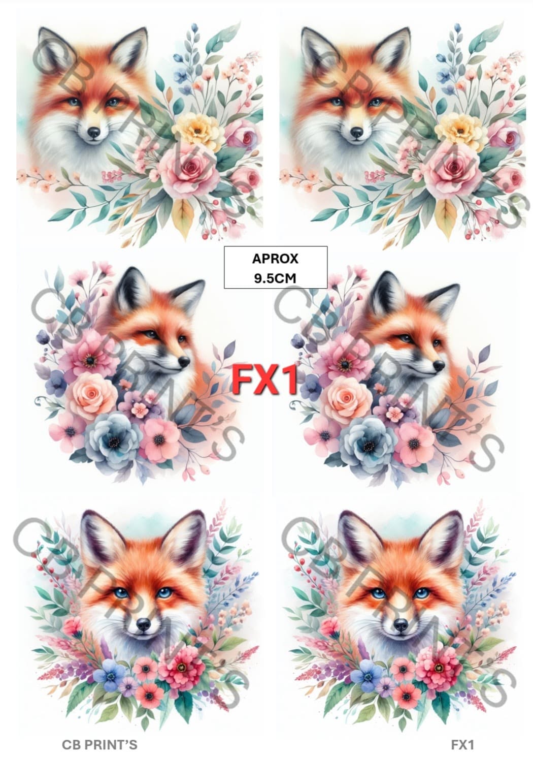 Fox Decoupage Print FX1 | Mulberry Paper