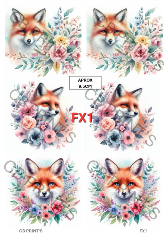 Fox Decoupage Print FX1 | Mulberry Paper