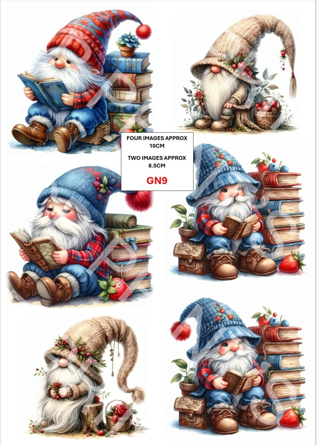 Gnome/Gonk Decoupage Paper Print GN9 – Mulberry Paper