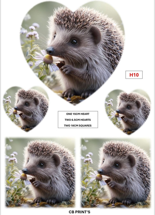 Hedgehog Decoupage Print H10 | Mulberry Paper
