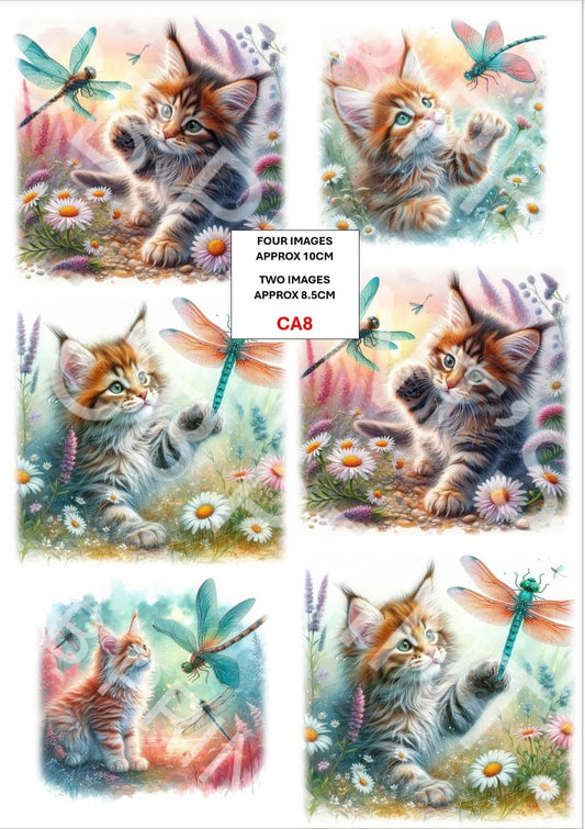 Cat Decoupage Paper CA8 – Mulberry Paper Print