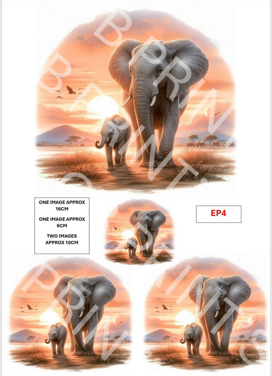 Elephant Decoupage Paper EP4 – Mulberry Paper Print