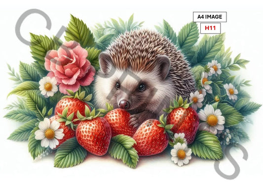 Hedgehog Decoupage Print H11 | Mulberry Paper
