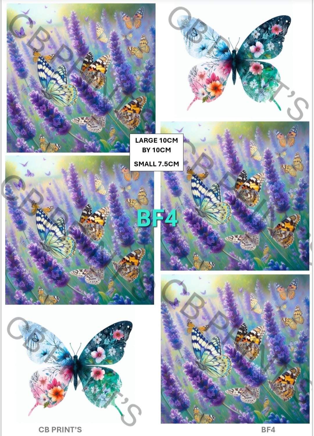 Butterfly Decoupage Paper Print BF4 – Mulberry Paper
