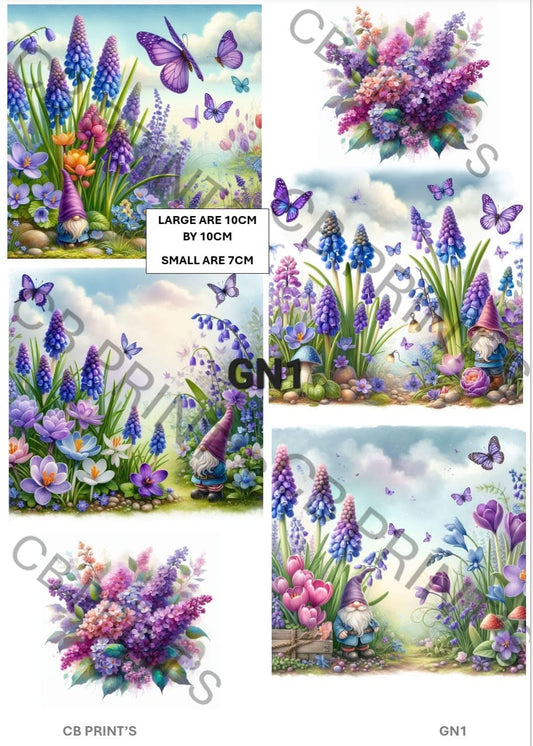 Gnome/Gonk Decoupage Paper Print GN1 – Mulberry Paper