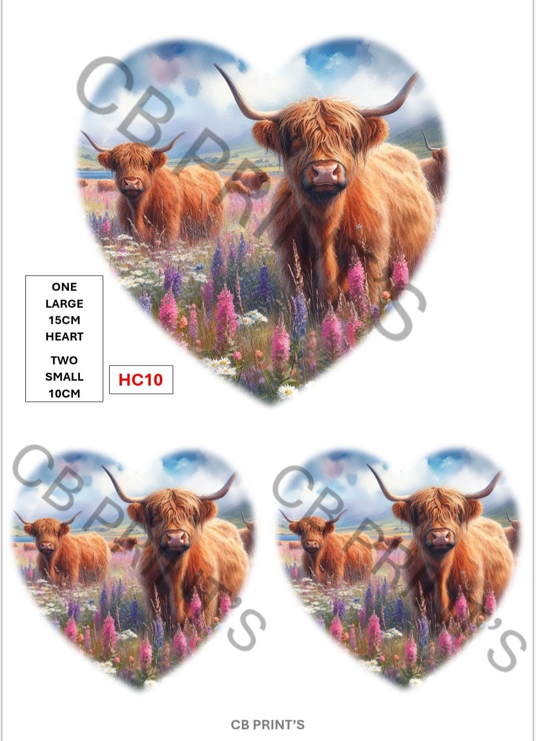 Highland Cow Decoupage Print HC10 | Mulberry Paper