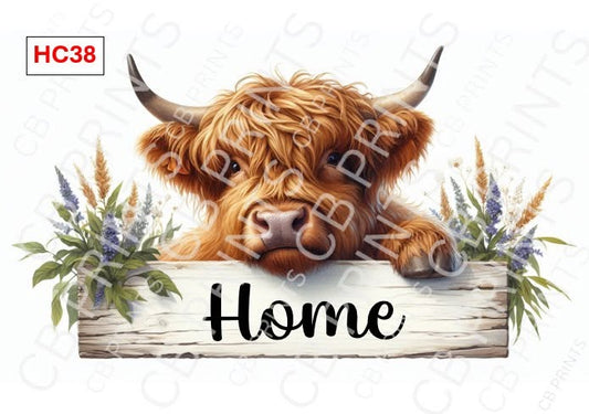 Highland Cow Decoupage Print HC38 | Mulberry Paper