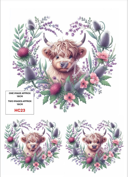 Highland Cow Decoupage Print HC23 | Mulberry Paper