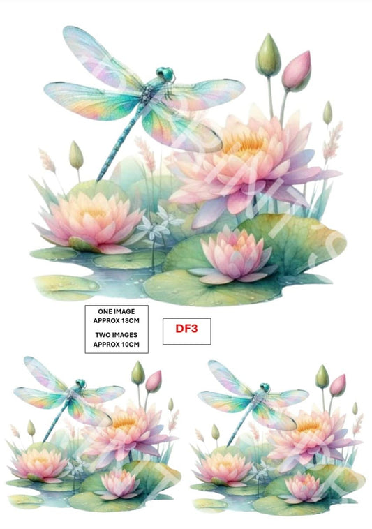 Dragonfly Decoupage Paper Print DF3 – Mulberry Paper