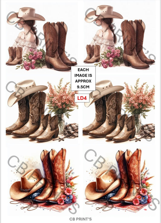 Line dancing Decoupage Paper LD4 – Mulberry Paper Print