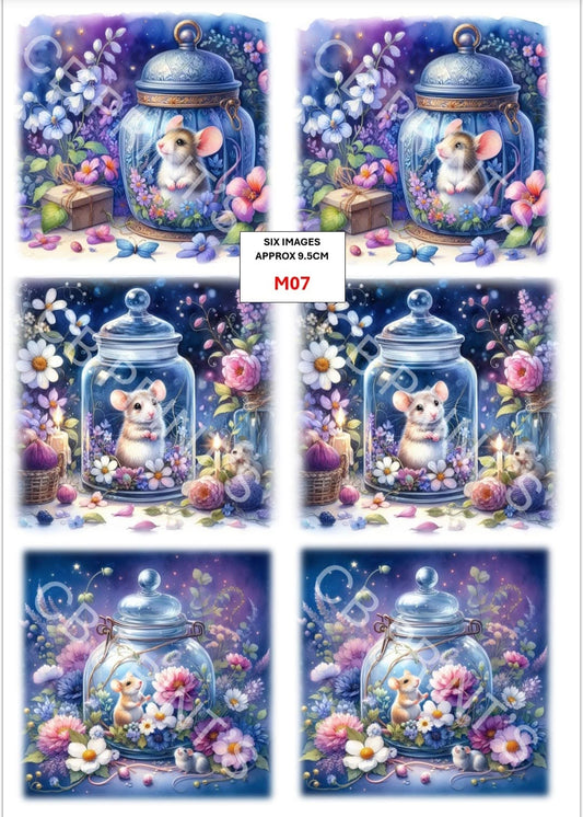 Mouse Decoupage Paper MO7 – Mulberry Paper Print