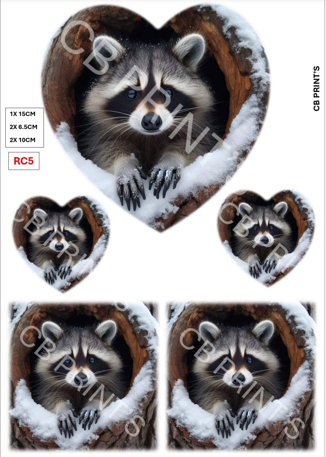 Raccoon Decoupage Paper Print RC5 – Mulberry Paper