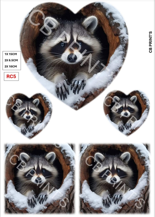 Raccoon Decoupage Paper Print RC5 – Mulberry Paper