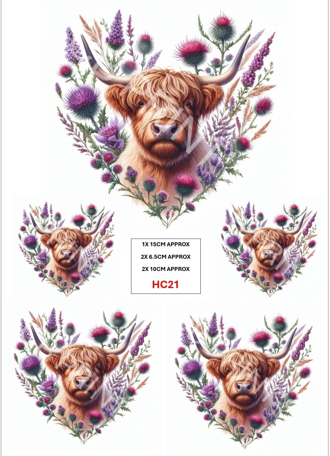 Highland Cow Decoupage Print HC21 | Mulberry Paper