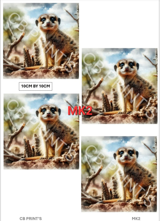 Meerkat Decoupage Print MK2 | Mulberry Paper